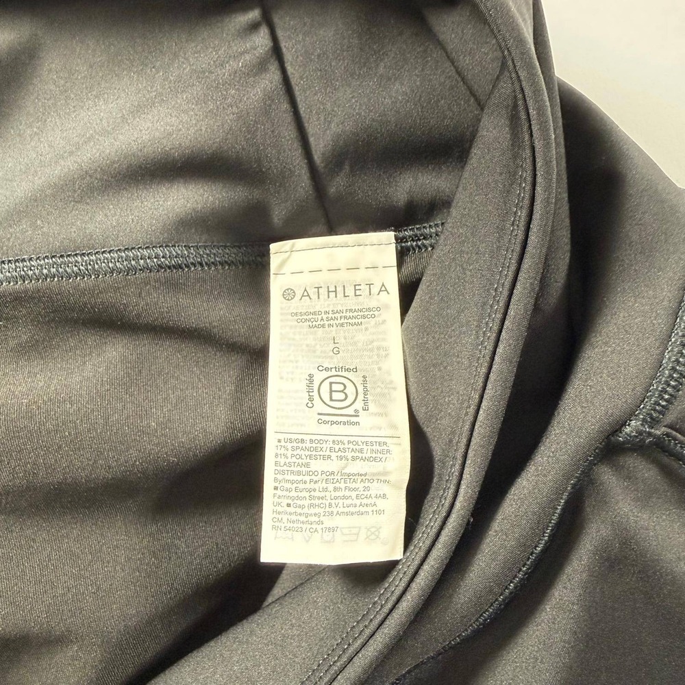 Athleta Ace Tennis Skort 15.5" Black Athletic Skirt with Built-in Shorts Large - Picture 4 of 16